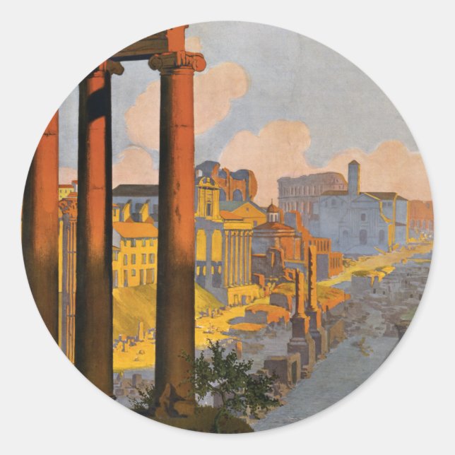 Pegatina Redonda Roma (Anverso)