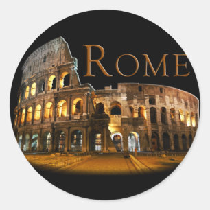 Pegatina Redonda Roma: El Coliseo