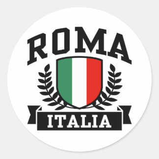 Pegatina Redonda Roma Italia