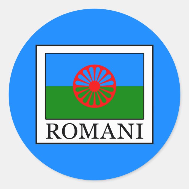 Pegatina Redonda Romani (Anverso)
