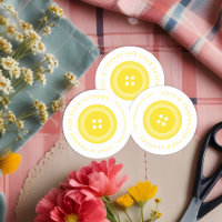 Romantic Yellow Button Love & Thank