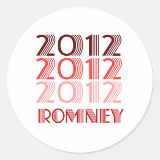 PEGATINA REDONDA ROMNEY 2012 VINTAGE