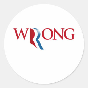 Pegatina Redonda Romney está equivocado