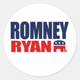 Pegatina Redonda ROMNEY RYAN TICKET 2012.png