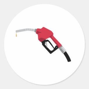 Pegatina Redonda Rompecabezas de gas
