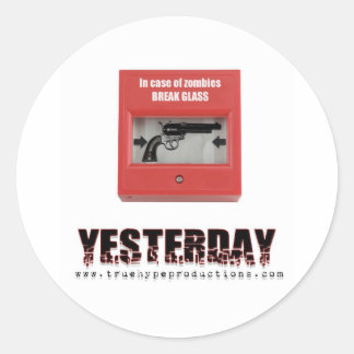 Pegatina Redonda Romper vidrio