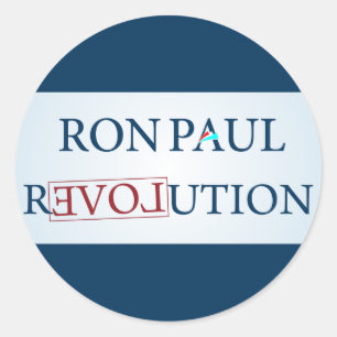 Pegatina Redonda Ron Paul