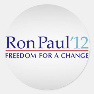 Pegatina Redonda Ron Paul 2012