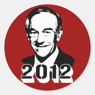 Pegatina Redonda Ron Paul 2012