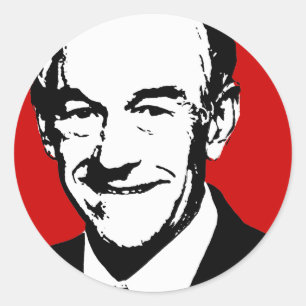 Pegatina Redonda Ron Paul Gear