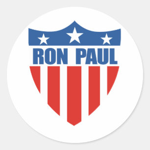 Pegatina Redonda Ron Paul para el presidente (12)