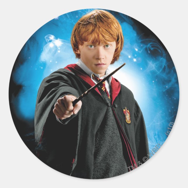 Pegatina Redonda Ron Weasley (Anverso)