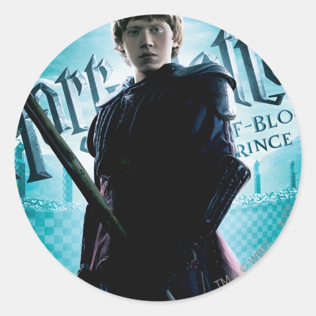 Pegatina Redonda Ron Weasly (Anverso)