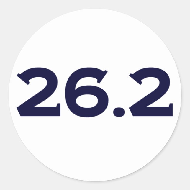 Pegatina Redonda Ronda 26.2 Maratón (Anverso)