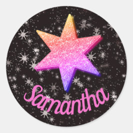 Pegatina Redonda Ronda clásica de sellado/pegatina personalizada de