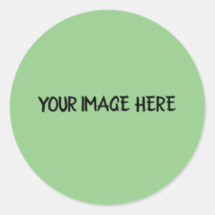 Pegatina Redonda RONDA CLÁSICA SENCILLA DE TEXTO DE naranja MÍNIM