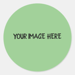 Pegatina Redonda RONDA CLÁSICA SENCILLA DE TEXTO DE naranja MÍNIMO