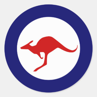 Pegatina Redonda Ronda de aviación militar irregular de Australia