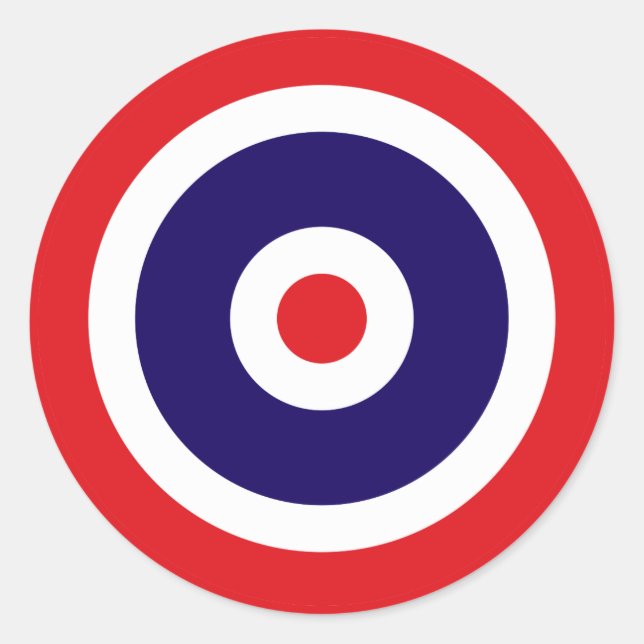 Pegatina Redonda Ronda de redondeo de la bandera de Tailandia (Anverso)