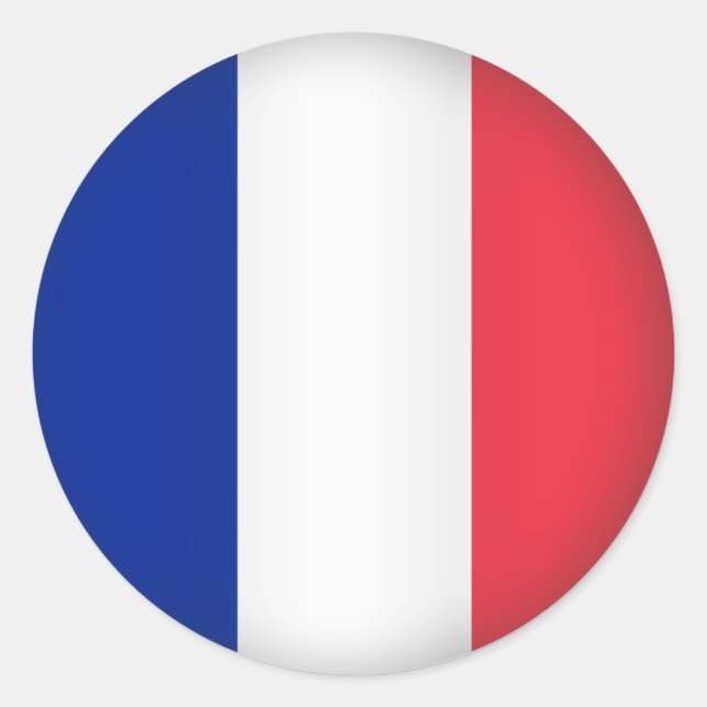 Pegatina Redonda Ronda Francia (Anverso)
