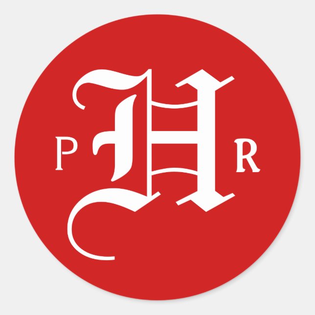 Pegatina Redonda ronda roja (Anverso)