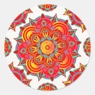 Pegatina Redonda Root Chakra Mandala