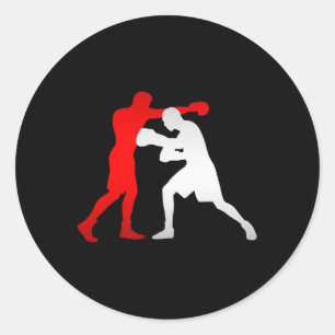 Pegatina Redonda Ropa de Boxeo - Boxeo