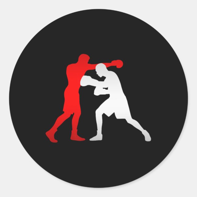 Pegatina Redonda Ropa de Boxeo - Boxeo  (Anverso)