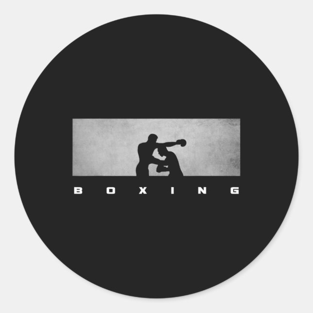Pegatina Redonda Ropa de Boxeo - Boxeo 1  (Anverso)