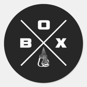 Pegatina Redonda Ropa de Boxeo - Boxer Boxeo