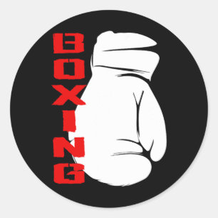 Pegatina Redonda Ropa de Boxeo - Entrenamiento de Boxeo