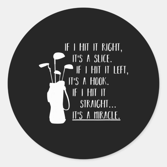 Pegatina Redonda Ropa De Golf Graciosa Y Ropa De Golf Graciosa Uni- (Anverso)