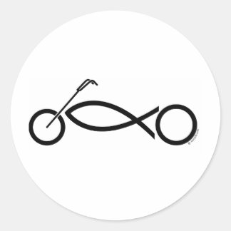 Pegatina Redonda Ropa de motocicleta y accesorios cristianos