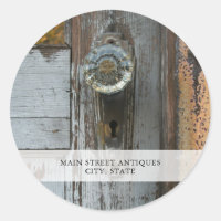 Ropa de puerta de tienda de antigüedades