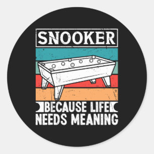 Pegatina Redonda Ropa De Snooker Para Los Hombres Porque La Vida Ne