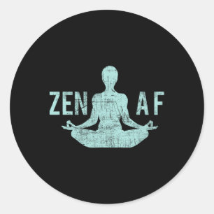 Pegatina Redonda Ropa de Yoga Zen Af Lindo Regalos Divertidos Para