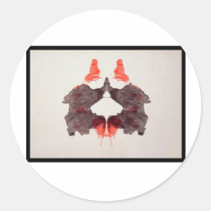 Pegatina Redonda Rorschach Inkblot 2.0