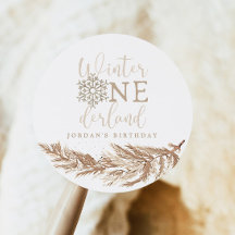 RORY Boho Beige Winter Wonderland Primer cumpleaño