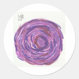 Pegatina Redonda Rosa