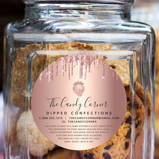 Pegatina Redonda Rosa de fresa de oro de cobre perforaciones de con (Subido por el creador)