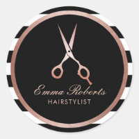 Rosa de pelo estilista, patrón de oro, bandas mode