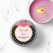 Rosa de Punto Polka Blanco Negro Gracias Ducha Bri