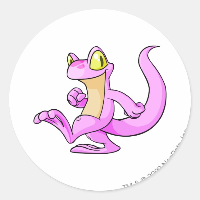 Pegatina Redonda Rosa de Techo (Anverso)