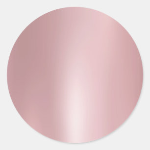 Pegatina Redonda Rosa Gold Blank Elegant Moderno Template Trendy