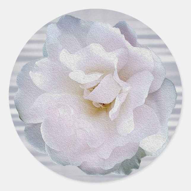 Pegatina Redonda Rosa gris rosado (Anverso)