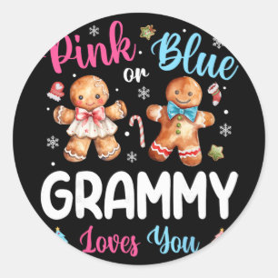 Pegatina Redonda Rosa o Azul Grammy te Ama Revelación de Género Nav