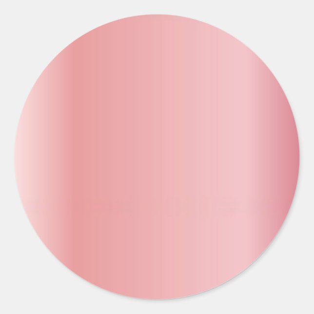 Pegatina Redonda Rosa Personalizado de oro Plantilla de envío de te (Anverso)