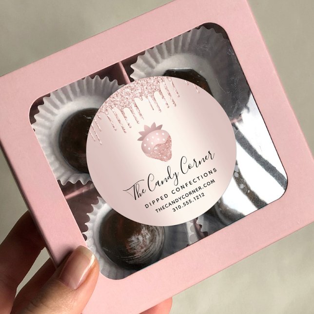 Pegatina Redonda Rosa Purpurina de oro perfora la confección de fre (Subido por el creador)