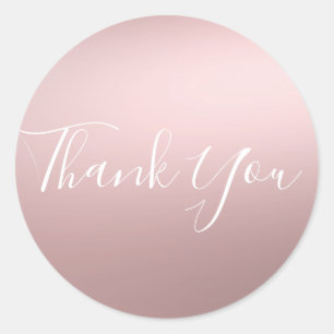 Pegatina Redonda Rosa Rosa Oro Luminoso Luminoso Favor de Glam Metá