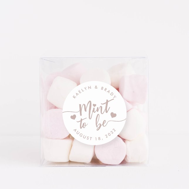 Pegatina Redonda Rosa Taupe | Menta a ser favorita de boda personal (Subido por el creador)